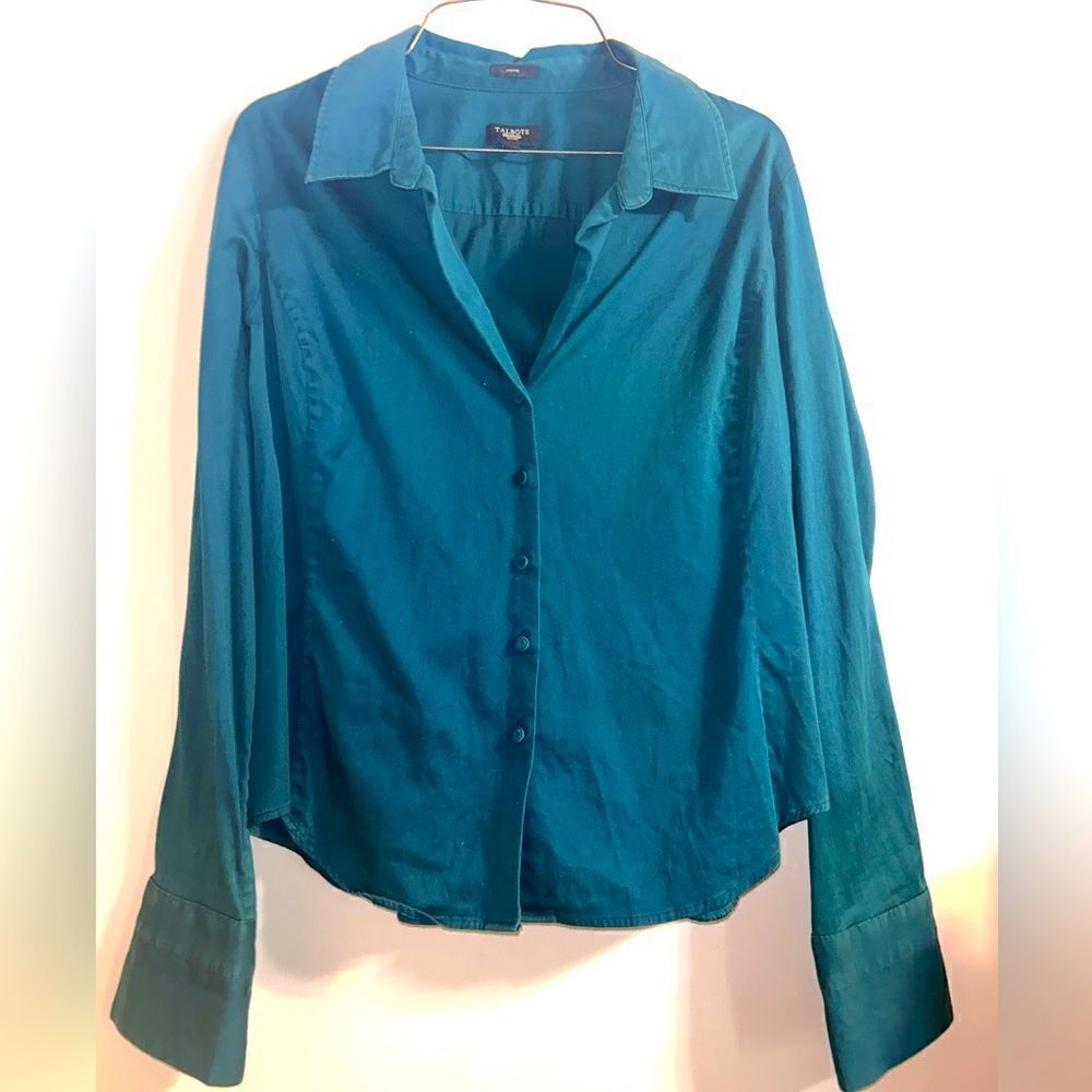Talbots long sleeve fitted blouse size 14P